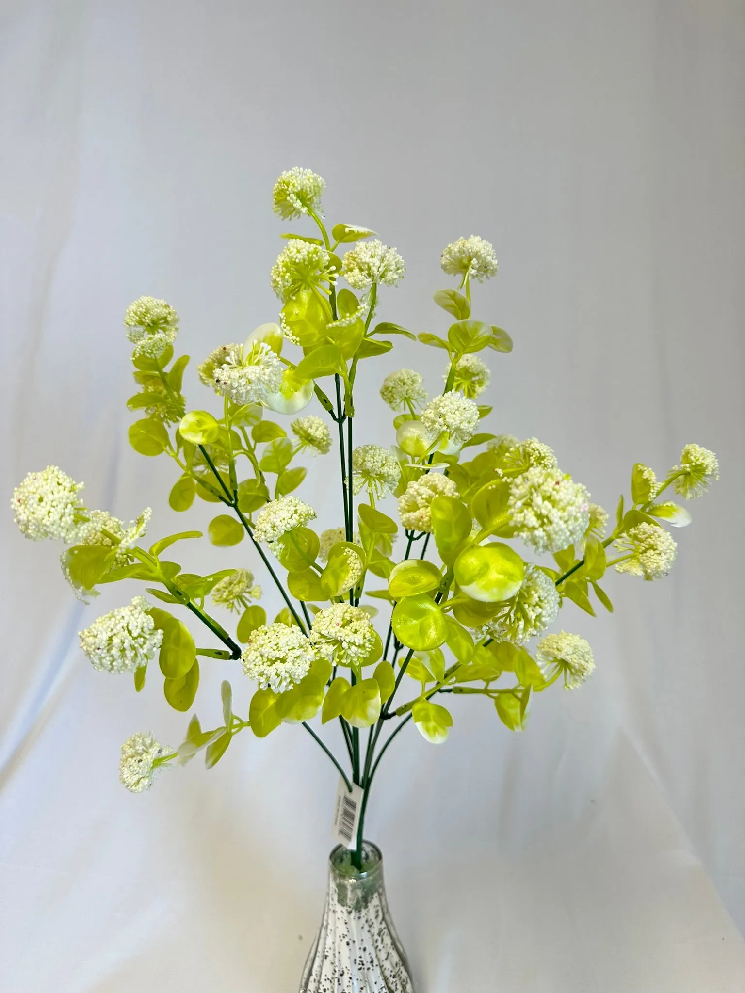 19" Plastic Thistle Bush: Green, Cream - 57981