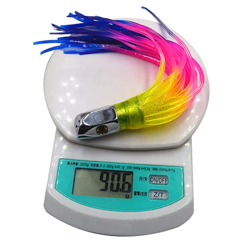 1PC Deep-sea Seawater Fishing lure 21cm110g Copper Head Octopus Squid Skirt Bait Big Game Drag Fishing Marlin Tuna Trolling Lure