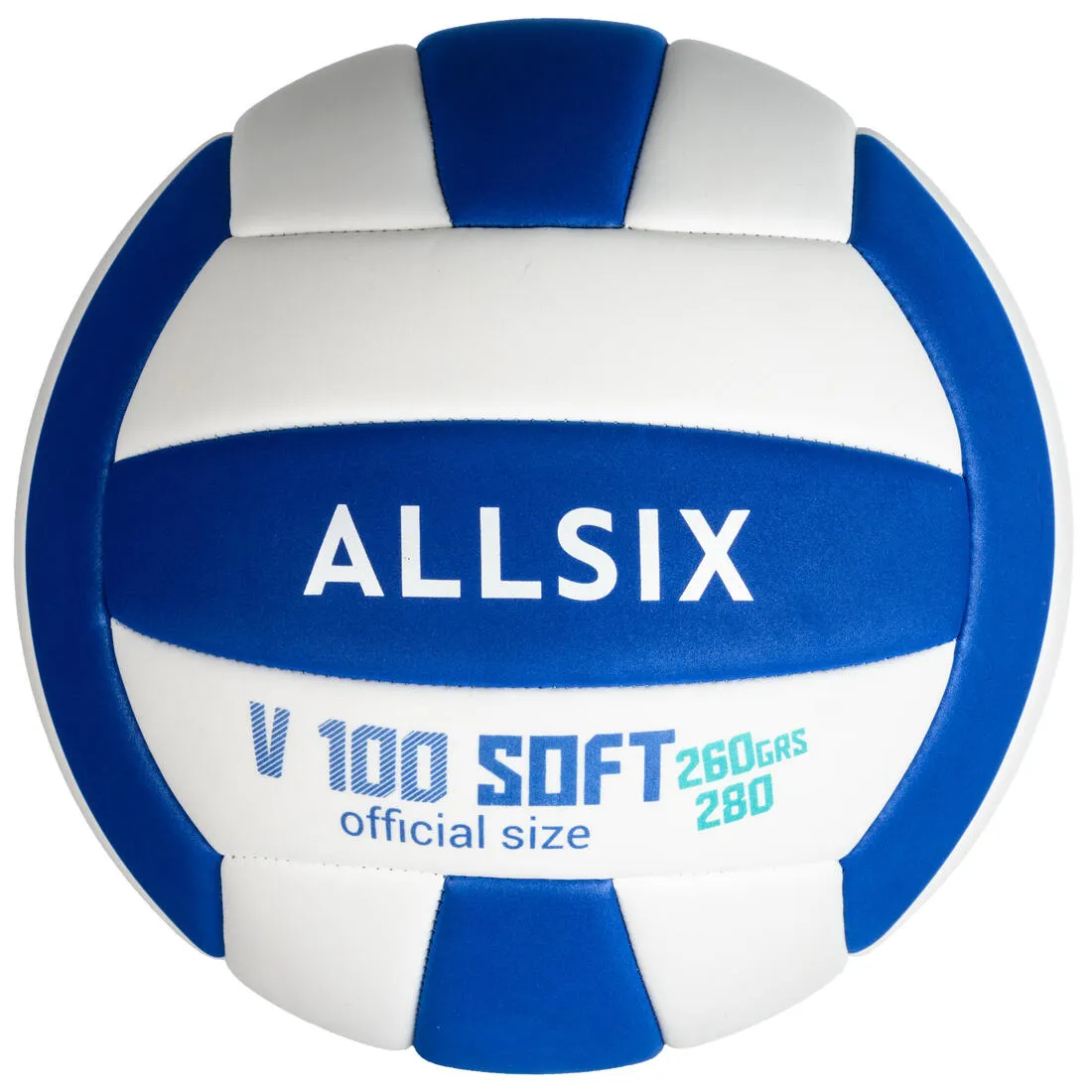 260-280 g Volleyball for Over-15s V100 Soft - Blue/White