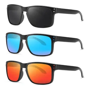 3 Pairs OOLVS Men Women Fashion Outdoor Sports Cycling Sunglasses Polycarbonate Full-rim Frame UV400 Polarized Lens OS9210B