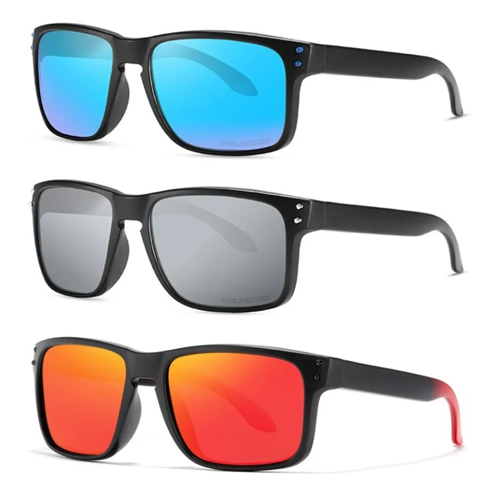 3 Pairs OOLVS Men Women Fashion Outdoor Sports Cycling Sunglasses Polycarbonate Full-rim Frame UV400 Polarized Lens OS9210B