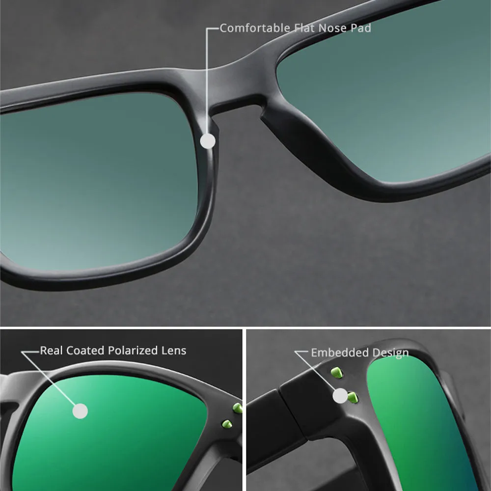 3 Pairs OOLVS Men Women Fashion Outdoor Sports Cycling Sunglasses Polycarbonate Full-rim Frame UV400 Polarized Lens OS9210B