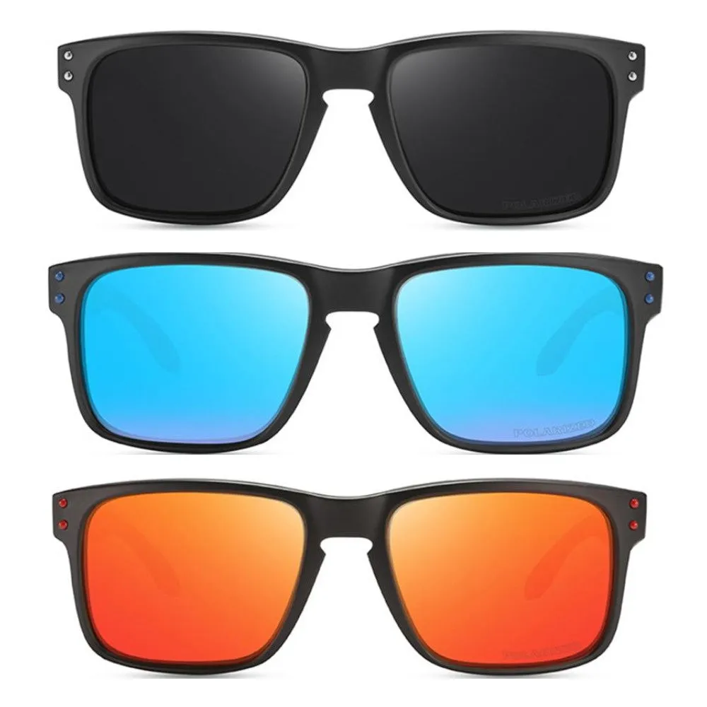 3 Pairs OOLVS Men Women Fashion Outdoor Sports Cycling Sunglasses Polycarbonate Full-rim Frame UV400 Polarized Lens OS9210B