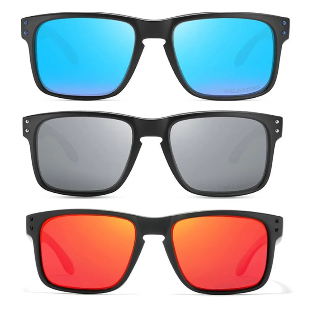 3 Pairs OOLVS Men Women Fashion Outdoor Sports Cycling Sunglasses Polycarbonate Full-rim Frame UV400 Polarized Lens OS9210B