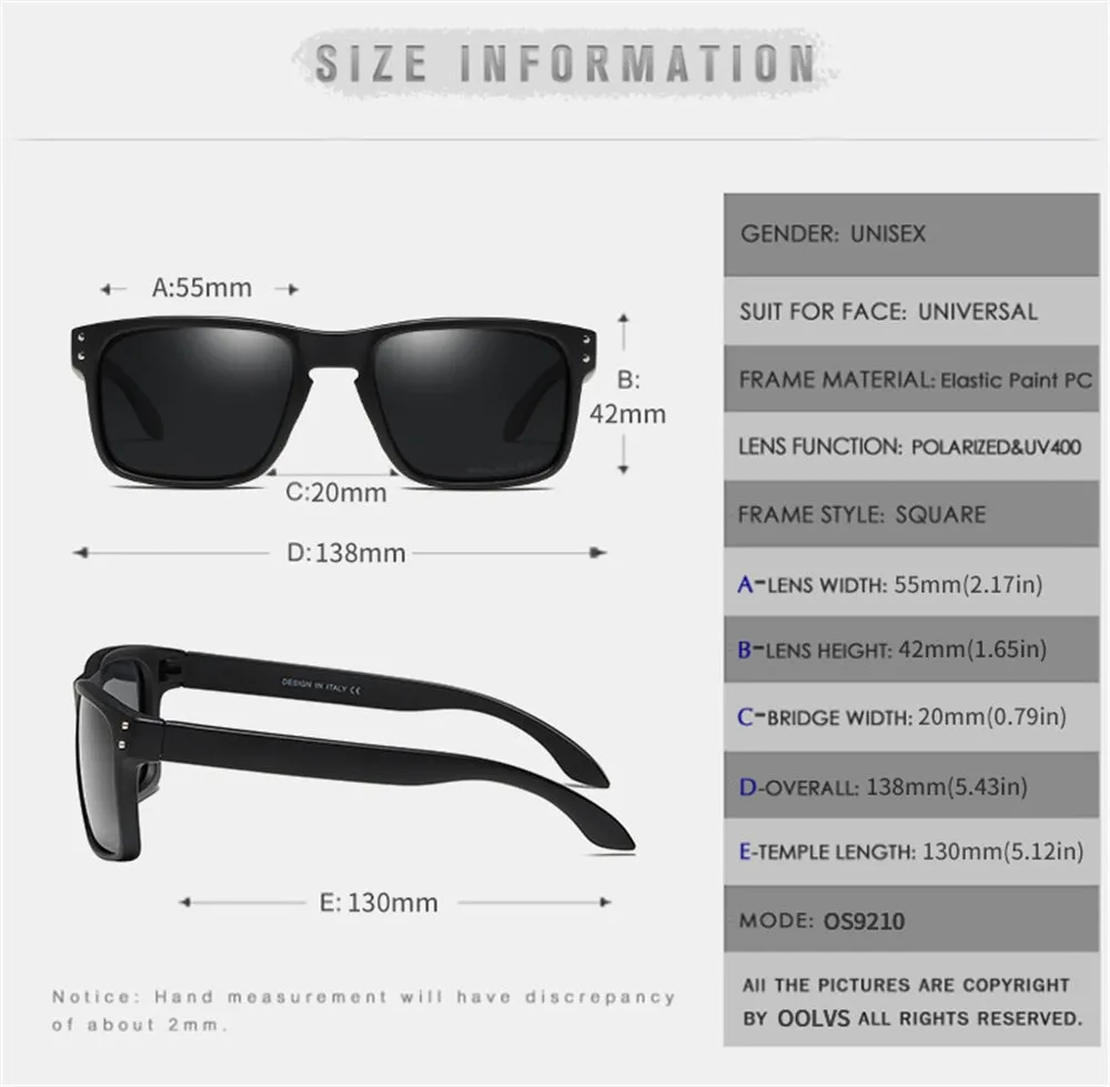 3 Pairs OOLVS Men Women Fashion Outdoor Sports Cycling Sunglasses Polycarbonate Full-rim Frame UV400 Polarized Lens OS9210B