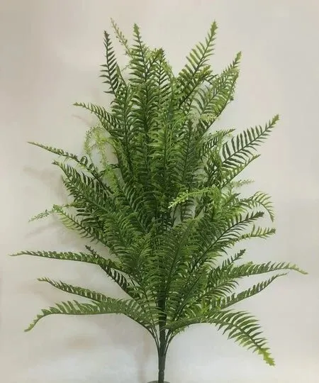 32" Large Plastic Mixed Fern Bush x 18: Green - 57201