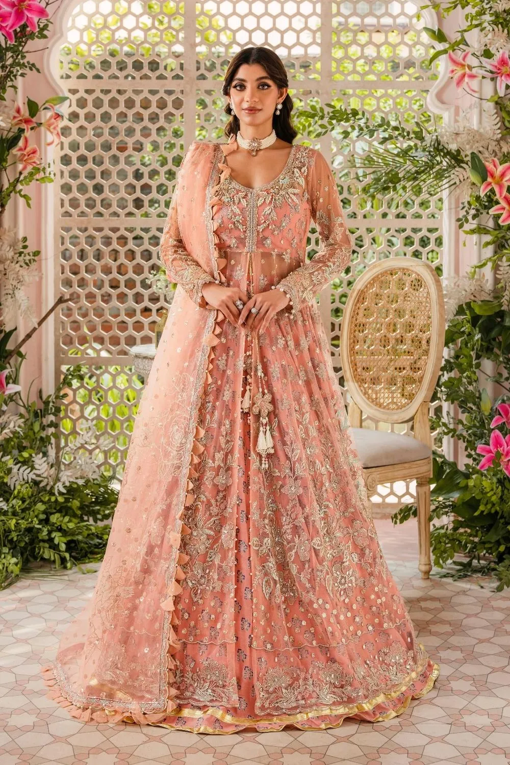 3PC Unstitched | Embroidered Luxury Formal Dress