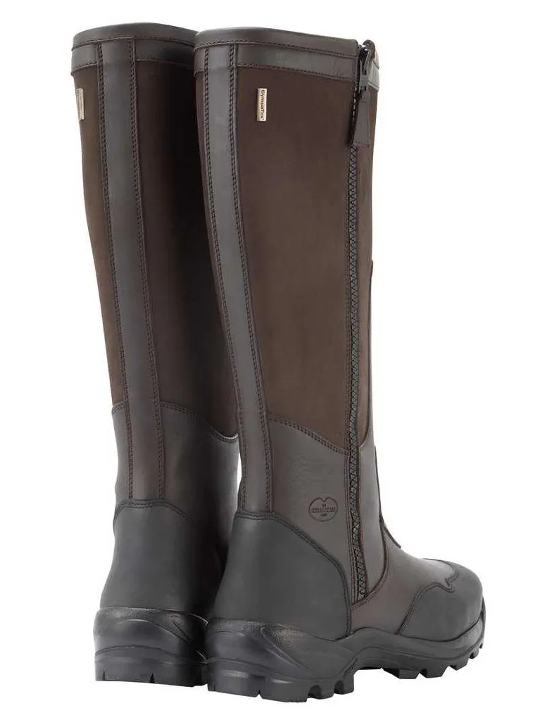 40% OFF LE CHAMEAU Turenne Boots - Mens Leather & Nubuck Full Zip - Marron Fonce - Size: UK 12.5 (EU47)