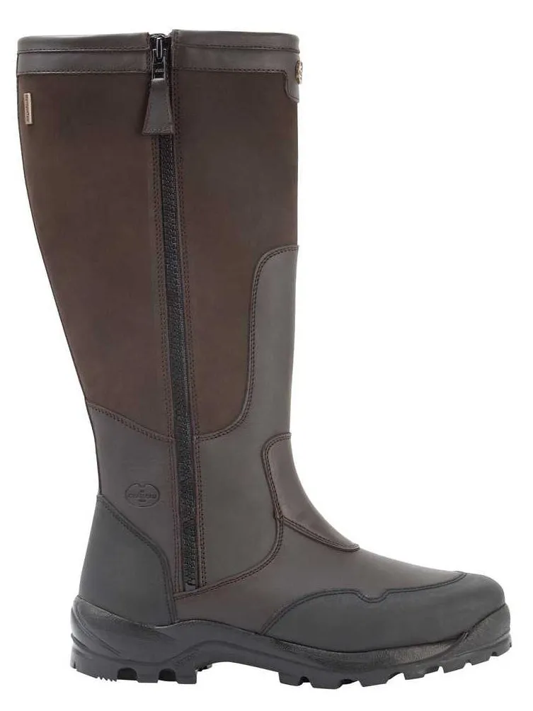 40% OFF LE CHAMEAU Turenne Boots - Mens Leather & Nubuck Full Zip - Marron Fonce - Size: UK 12.5 (EU47)