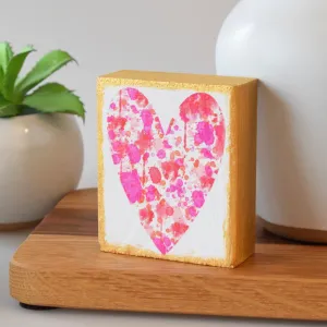 4"x4" Heart Block Splatter