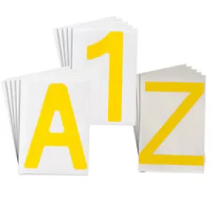 8" ToughStripe Yellow Numbers and Letters