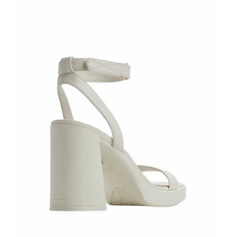 ALDO BERADE HEELED SANDALS - WHITE/BONE