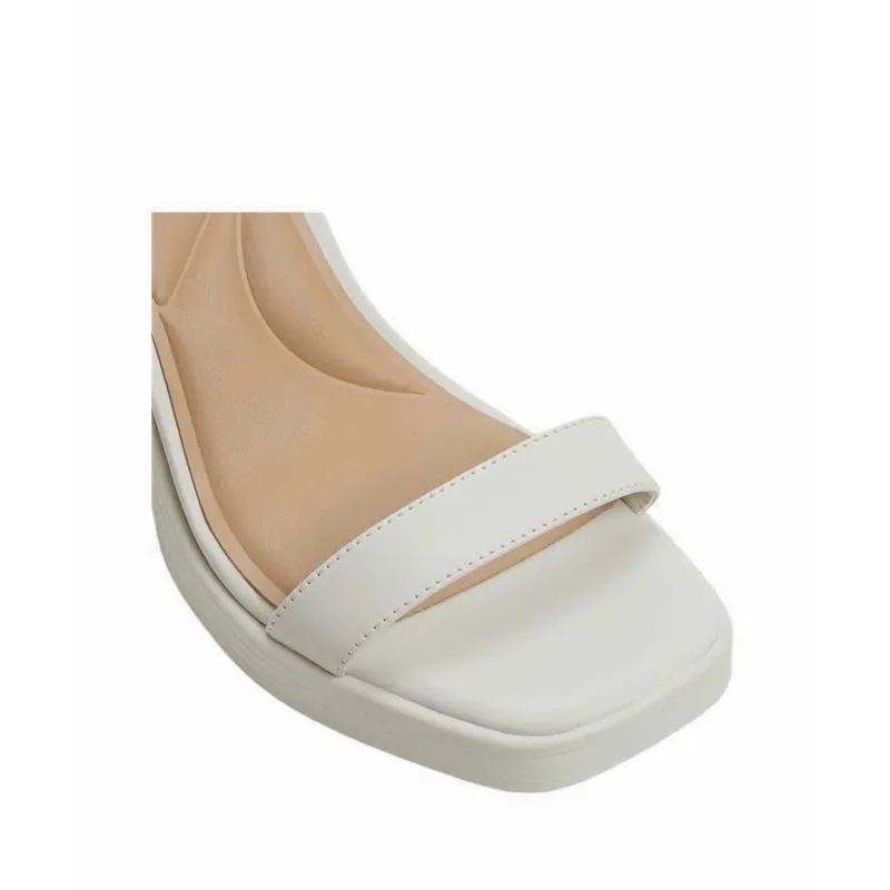 ALDO BERADE HEELED SANDALS - WHITE/BONE
