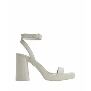 ALDO BERADE HEELED SANDALS - WHITE/BONE