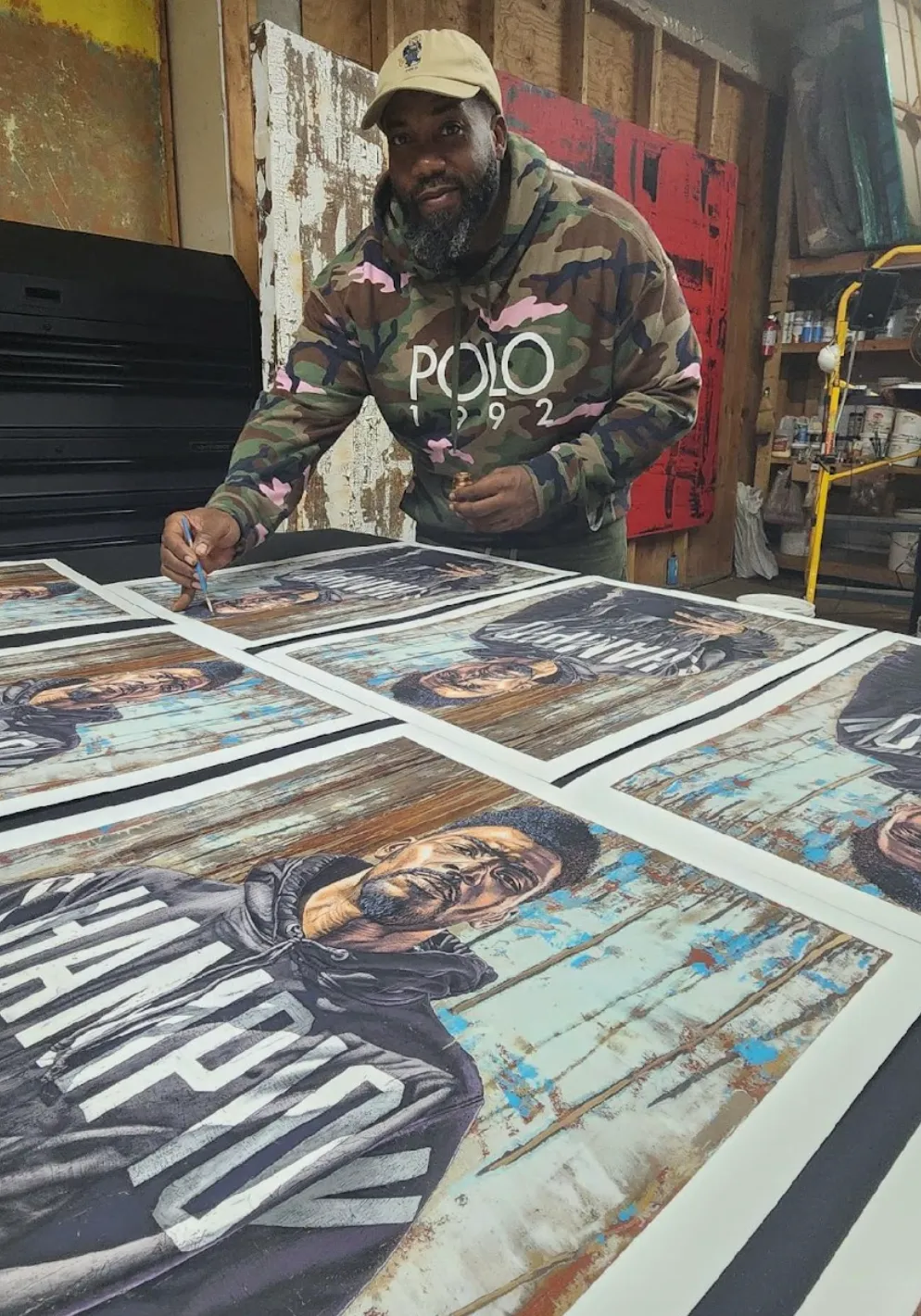 Alfred Conteh, Daishon, 2023; Hand-Embellished, Signed, and Numbered Limited Edition Print