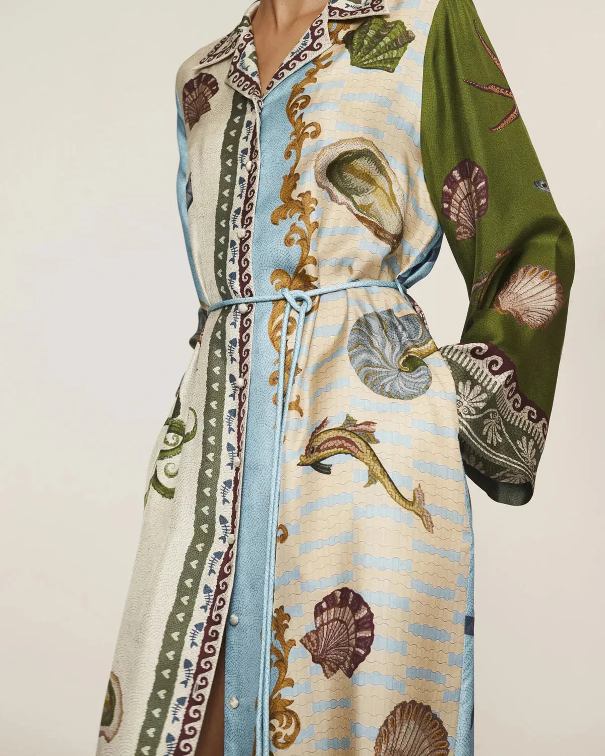 ALÉMAIS BATH HOUSE SILK SHIRTDRESS