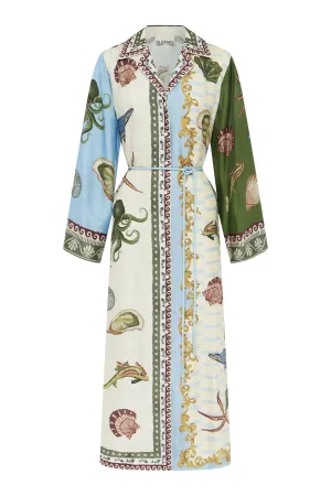 ALÉMAIS BATH HOUSE SILK SHIRTDRESS