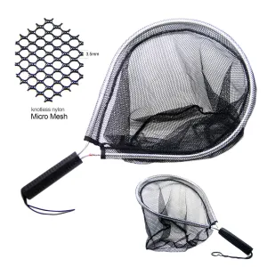 Aluminum Landing Nets Catch and Release Net Fish Saver Nylon Mesh for Fishing