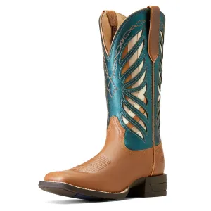 Ariat Womens Longview Boots Buttered Rum/Metallic Sea