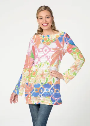 Bali (17254) ~ Banded Boatneck Tunic