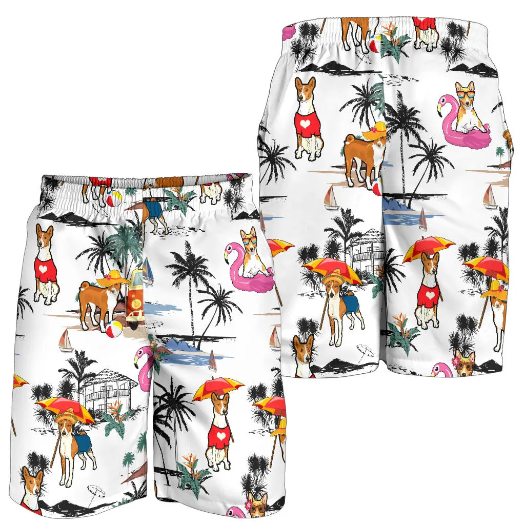 Basenji-Summer Beach Mens Shorts