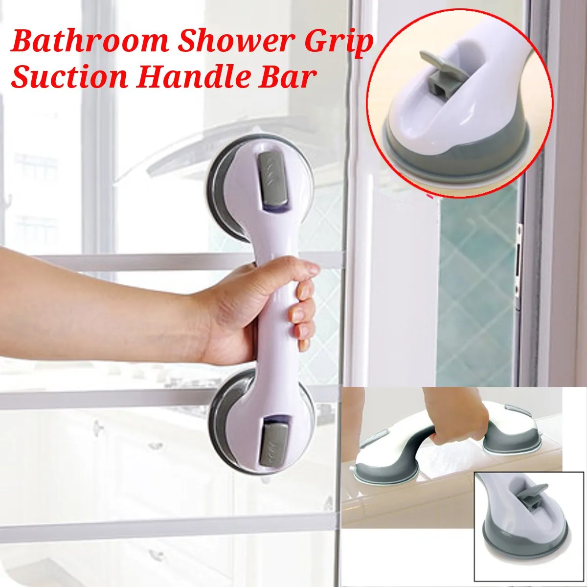 Bathroom suction cup  anti-slip handrail