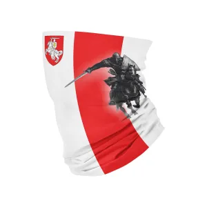 Belarus Knight Pogonya Chase Knight Flag Belarus Terraberk White Knight Flag UV Protection Neck Gaiter, Headband, Scarf