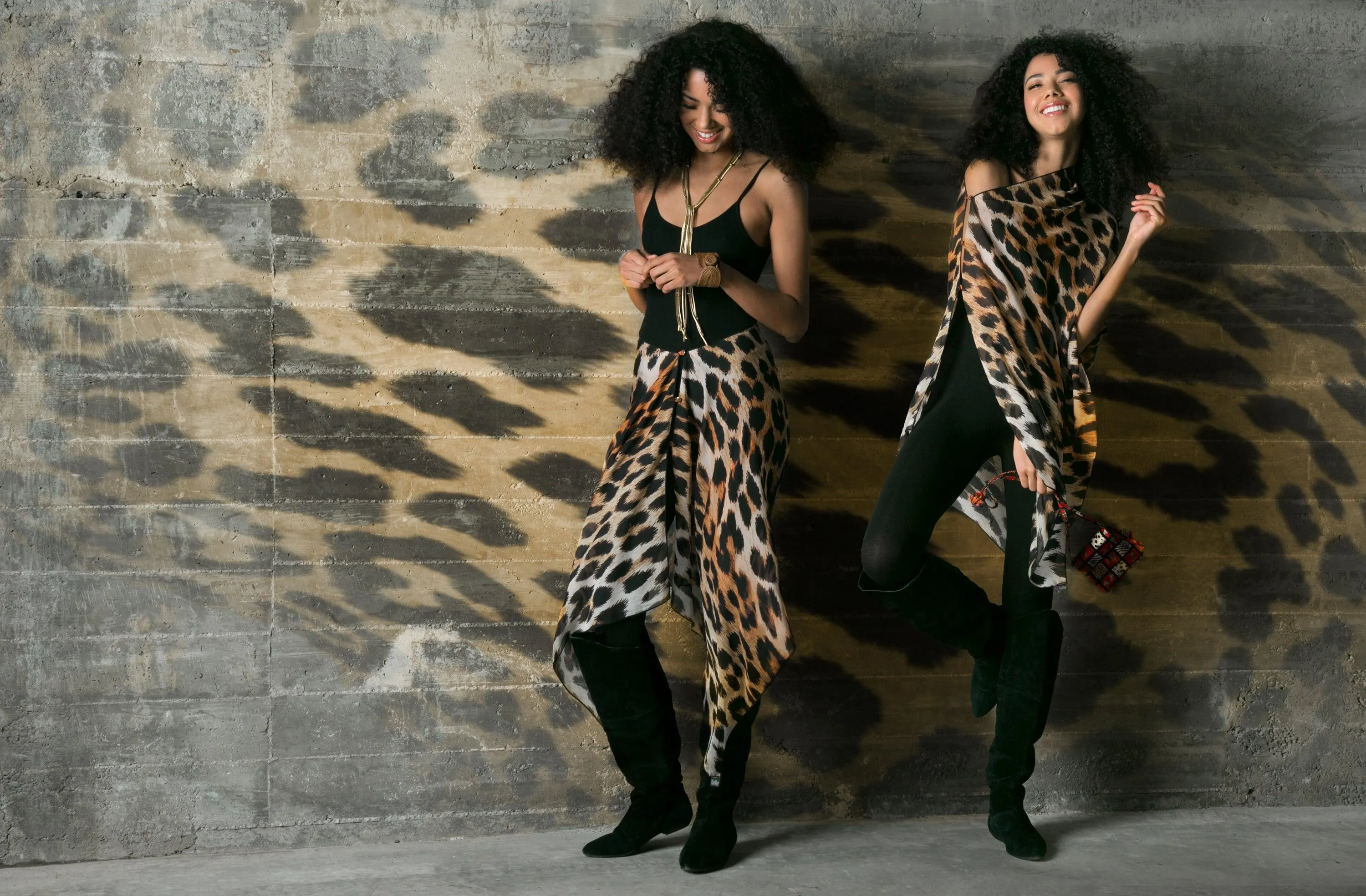 Big Cat Leopard Silk Chiffon Scarf Wrap