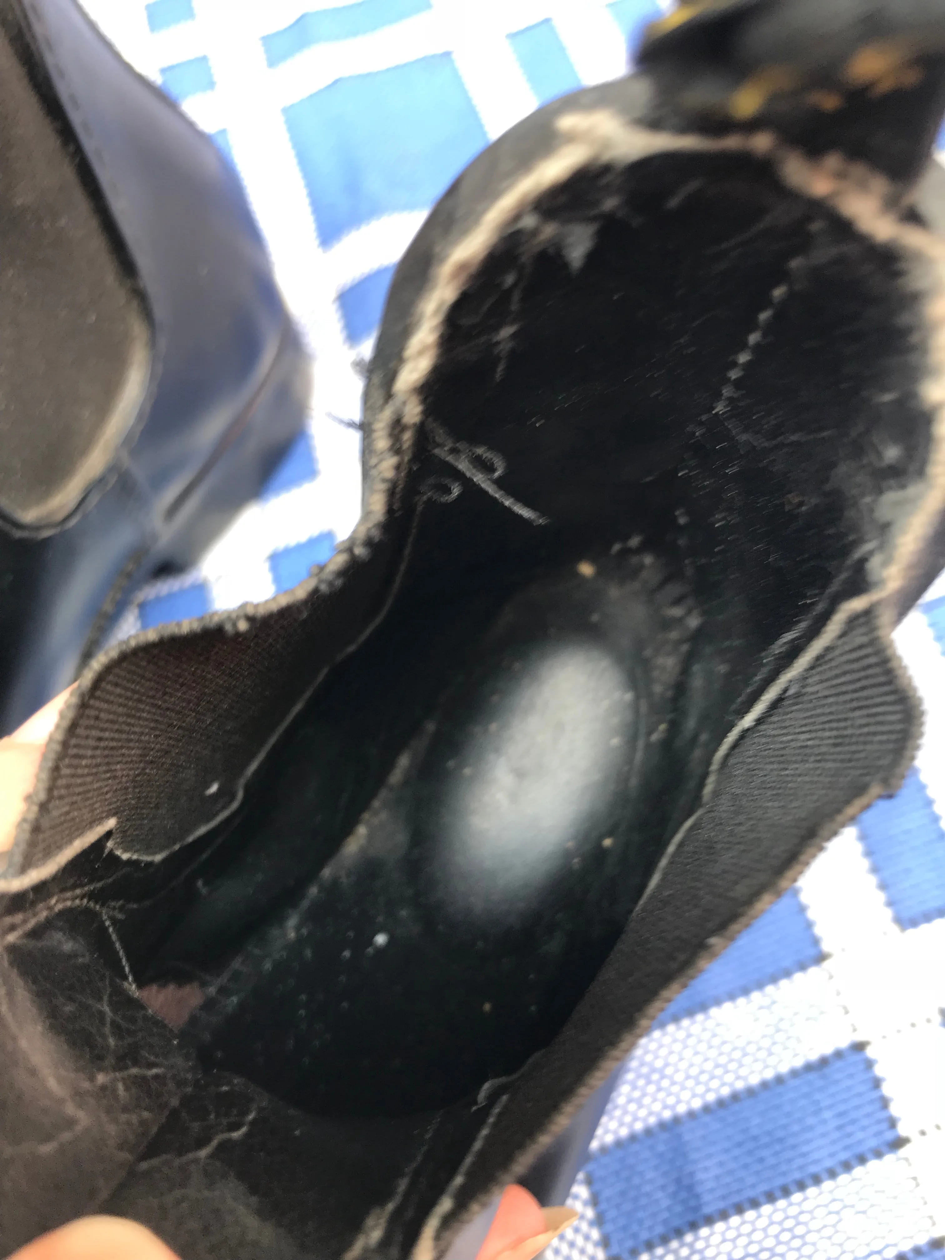 Black rubber jodhpur boots size 12