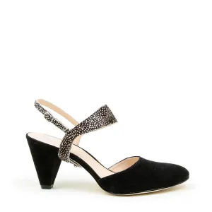 Black Suede Mule   Doe Elsie Strap