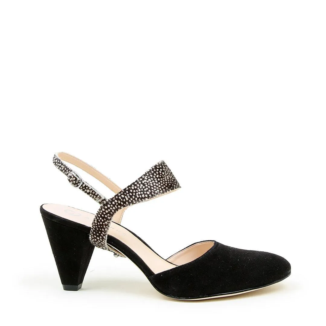 Black Suede Mule   Doe Elsie Strap