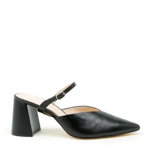 Black V Mule   Twiggy Strap