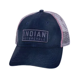 Block Patch Trucker Hat, Navy