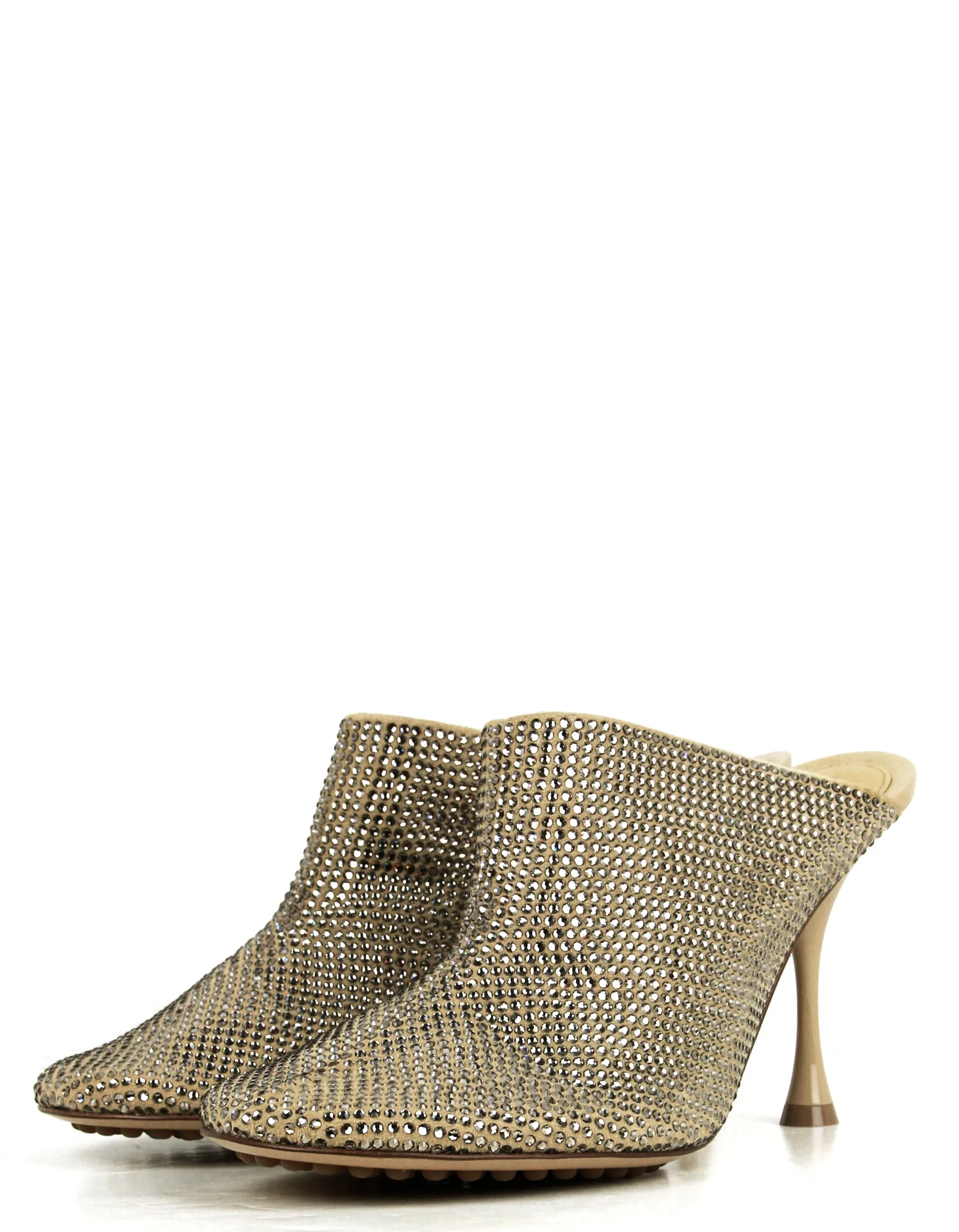Bottega Maple Crystal Embellished Courtney Mules sz 39