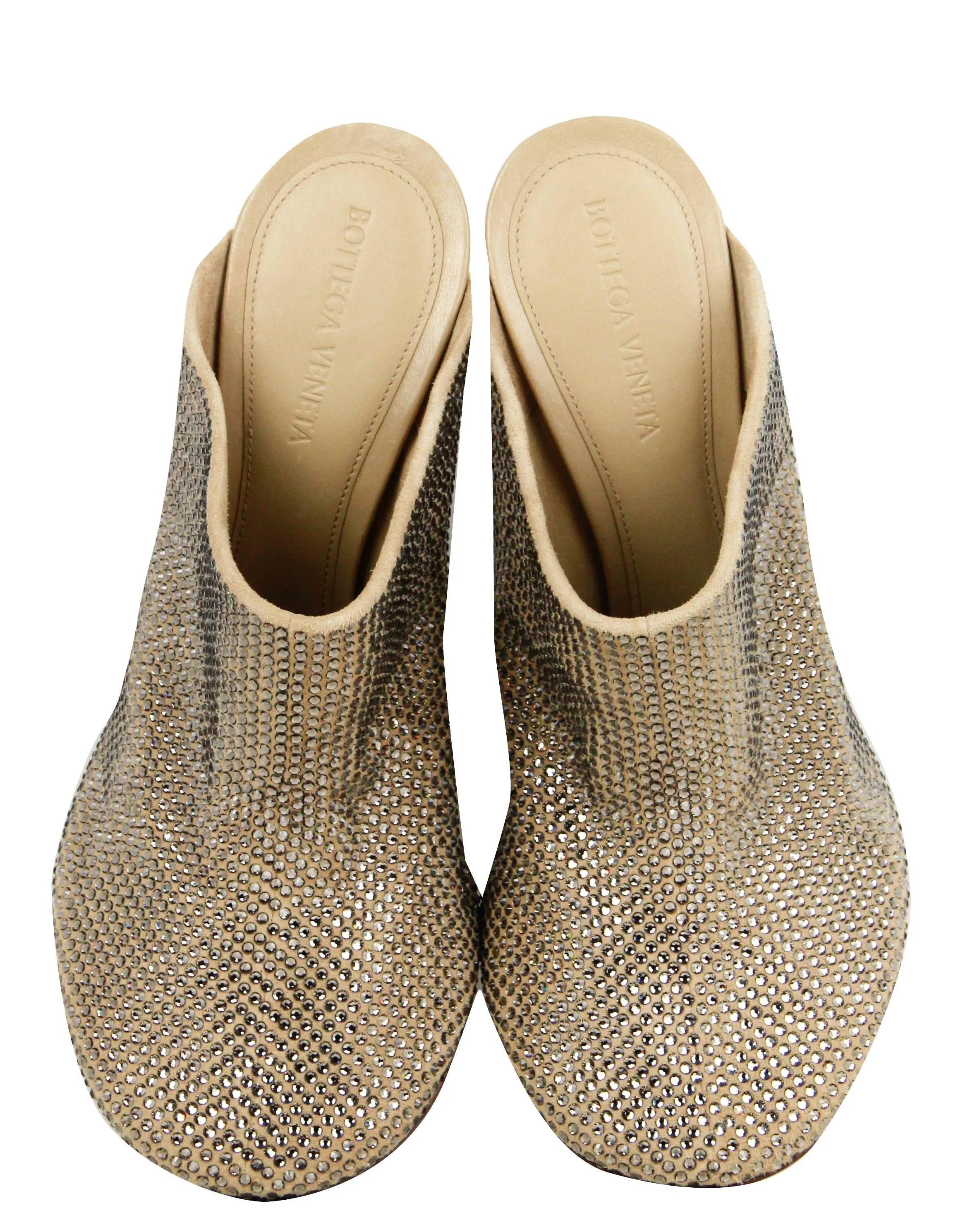 Bottega Maple Crystal Embellished Courtney Mules sz 39