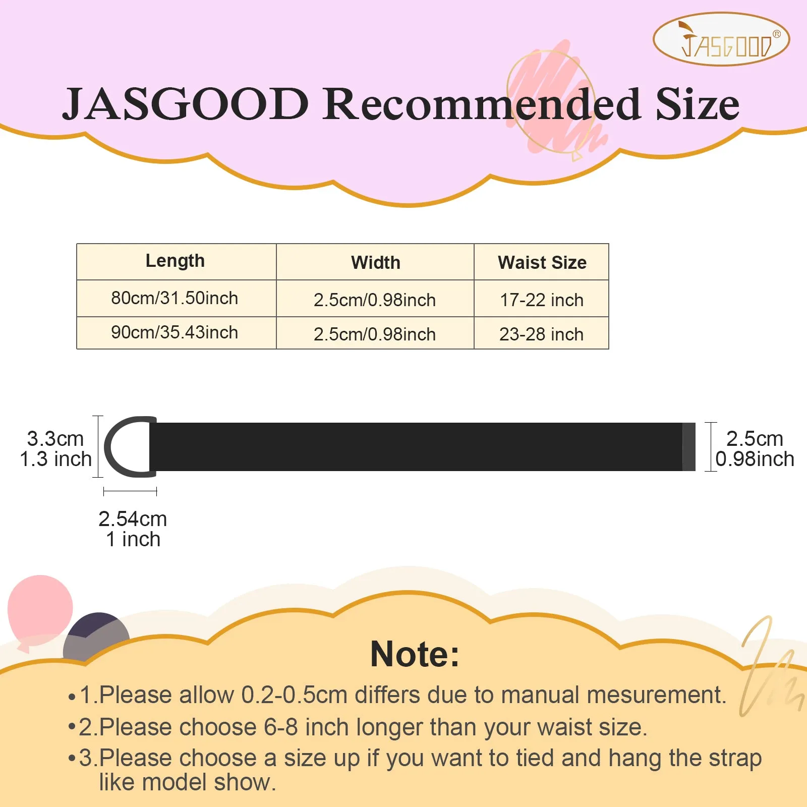 Boy's Belt JASGOOD Kids Canvas Web Belt Football Belt with Double D-ring Buckle
