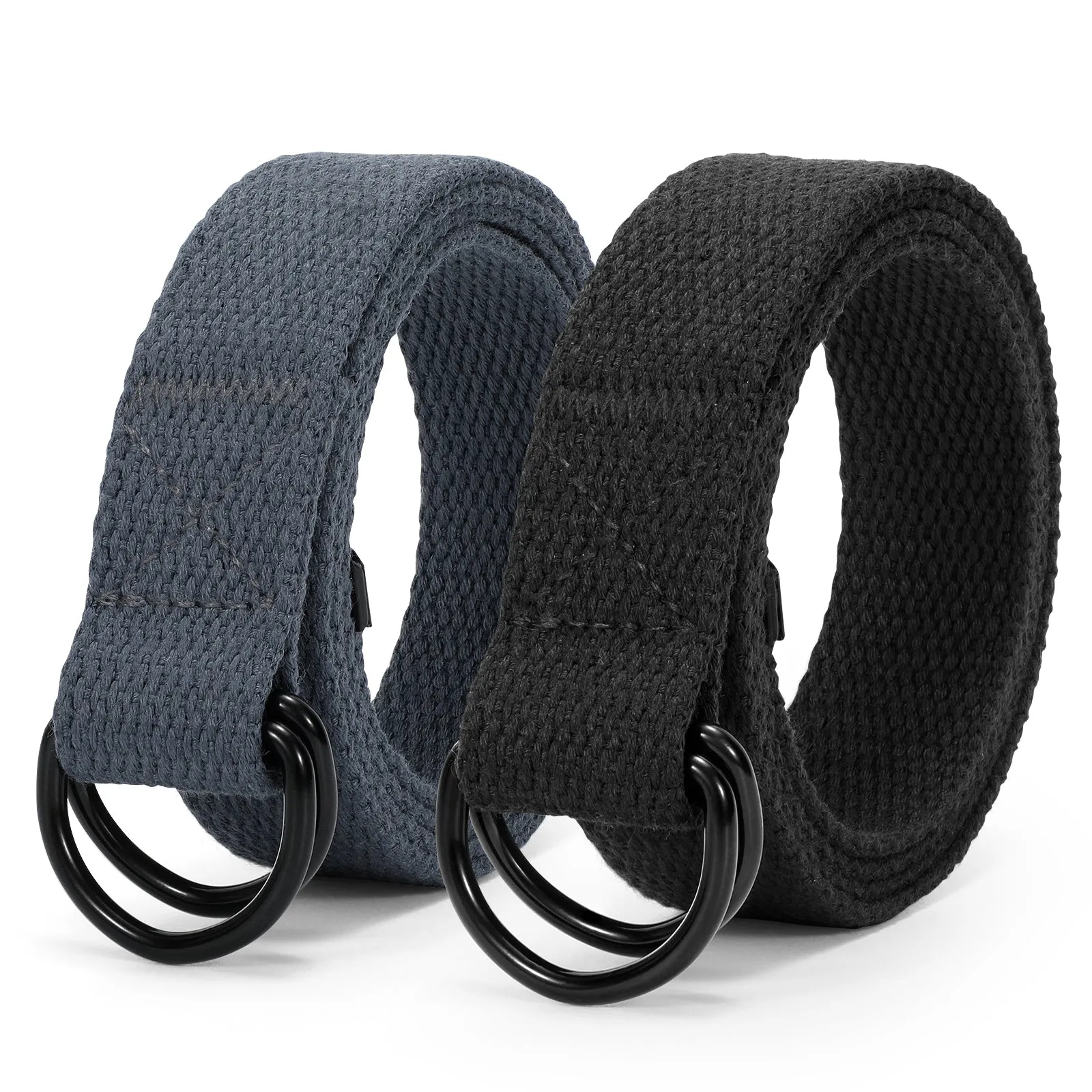 Boy's Belt JASGOOD Kids Canvas Web Belt Football Belt with Double D-ring Buckle