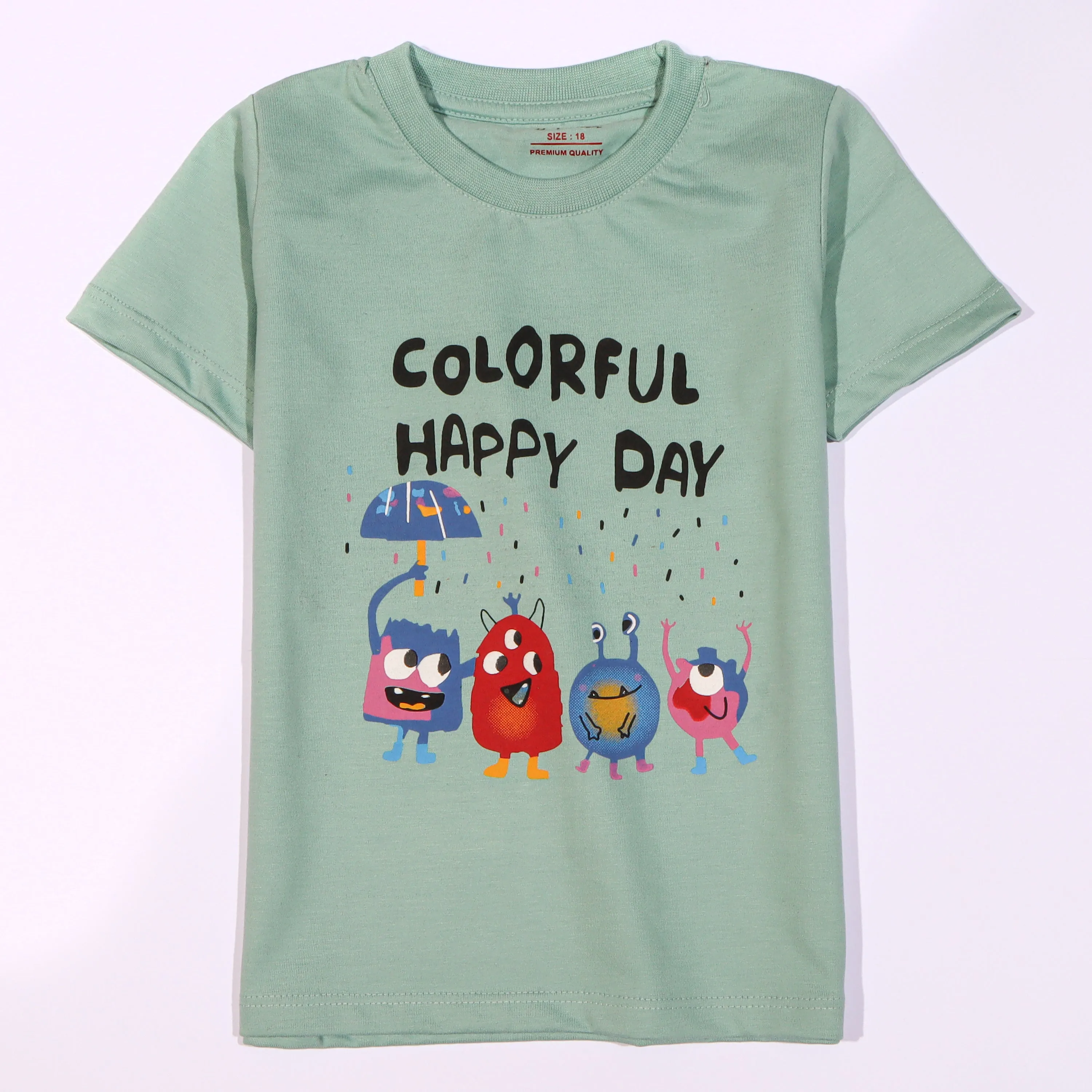Boys Half Sleeves-Printed T-Shirt (Colour-Ful)