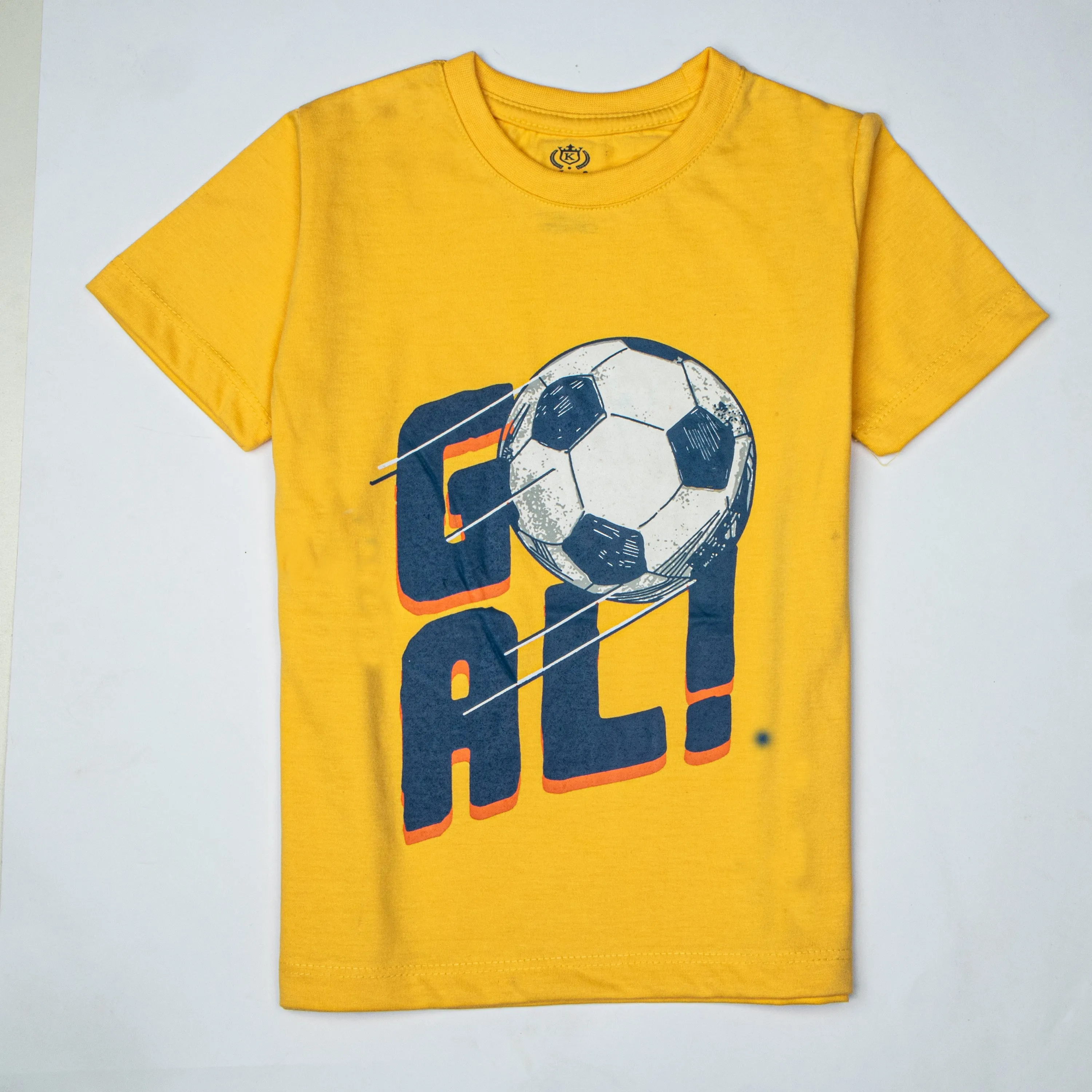 Boys Half Sleeves-Printed T-Shirt (Goal)