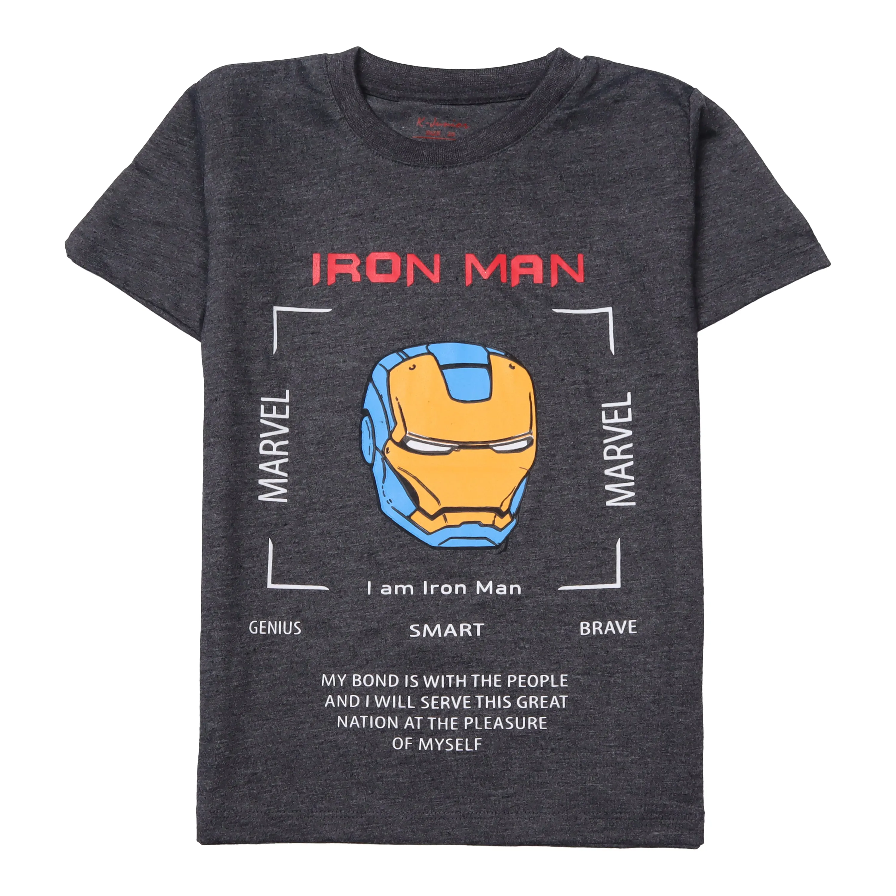 Boys Half Sleeves-Printed T-Shirt (ironman)