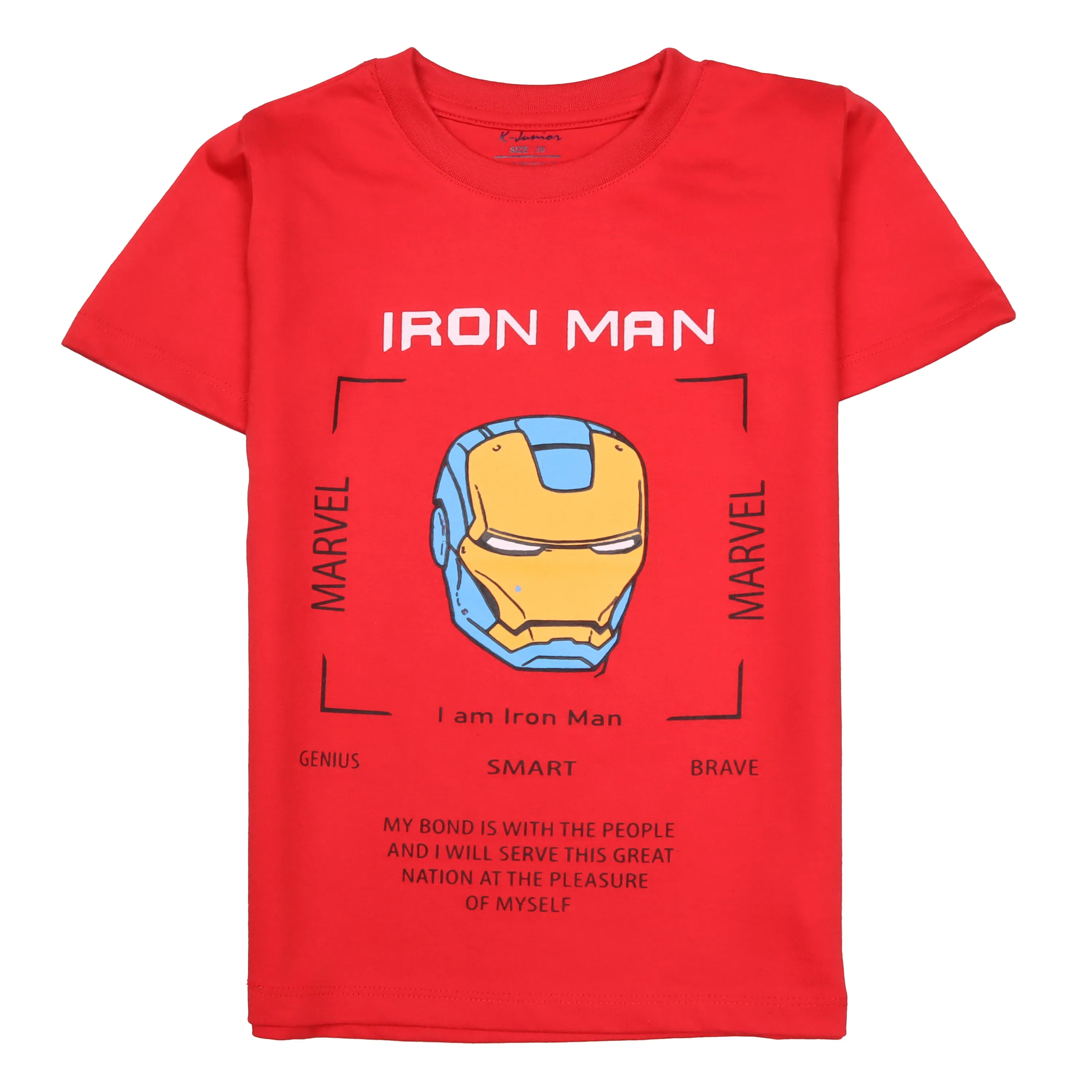 Boys Half Sleeves-Printed T-Shirt (ironman)