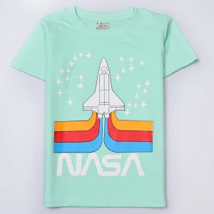 Boys Half Sleeves-Printed T-Shirt (Nasa)