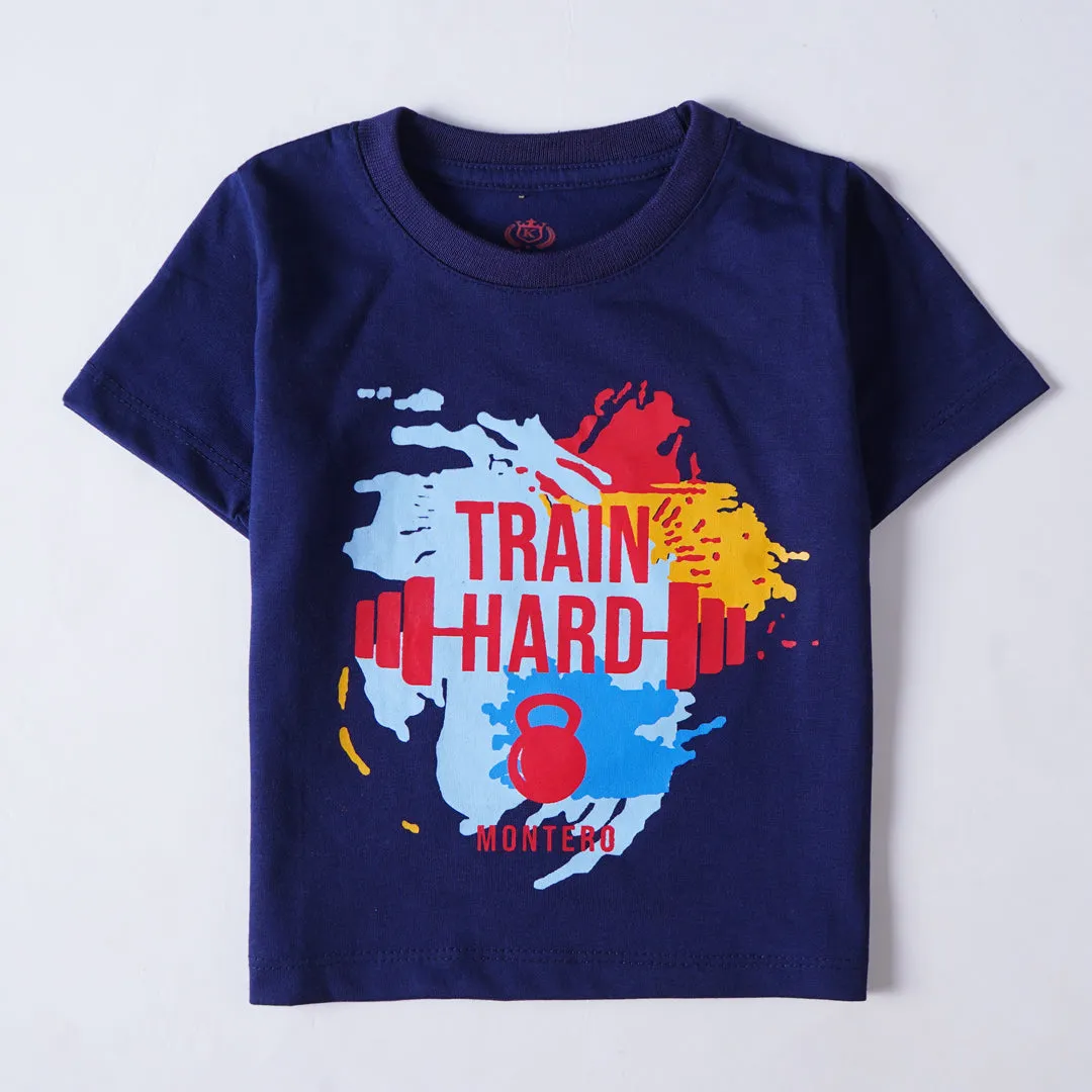 Boys Half Sleeves-Printed T-Shirt (train)