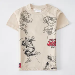 Boys Half Sleeves-Printed T-Shirt