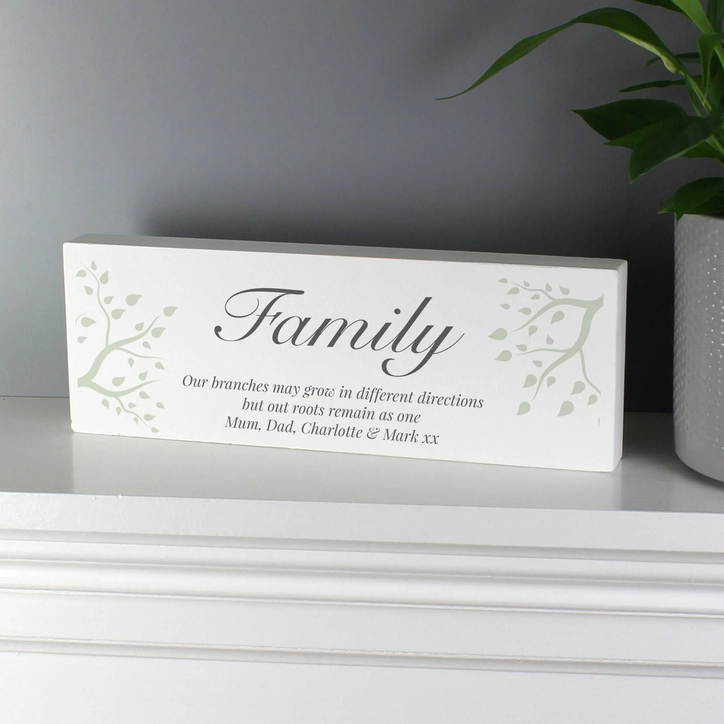 Branches Wooden Block Sign