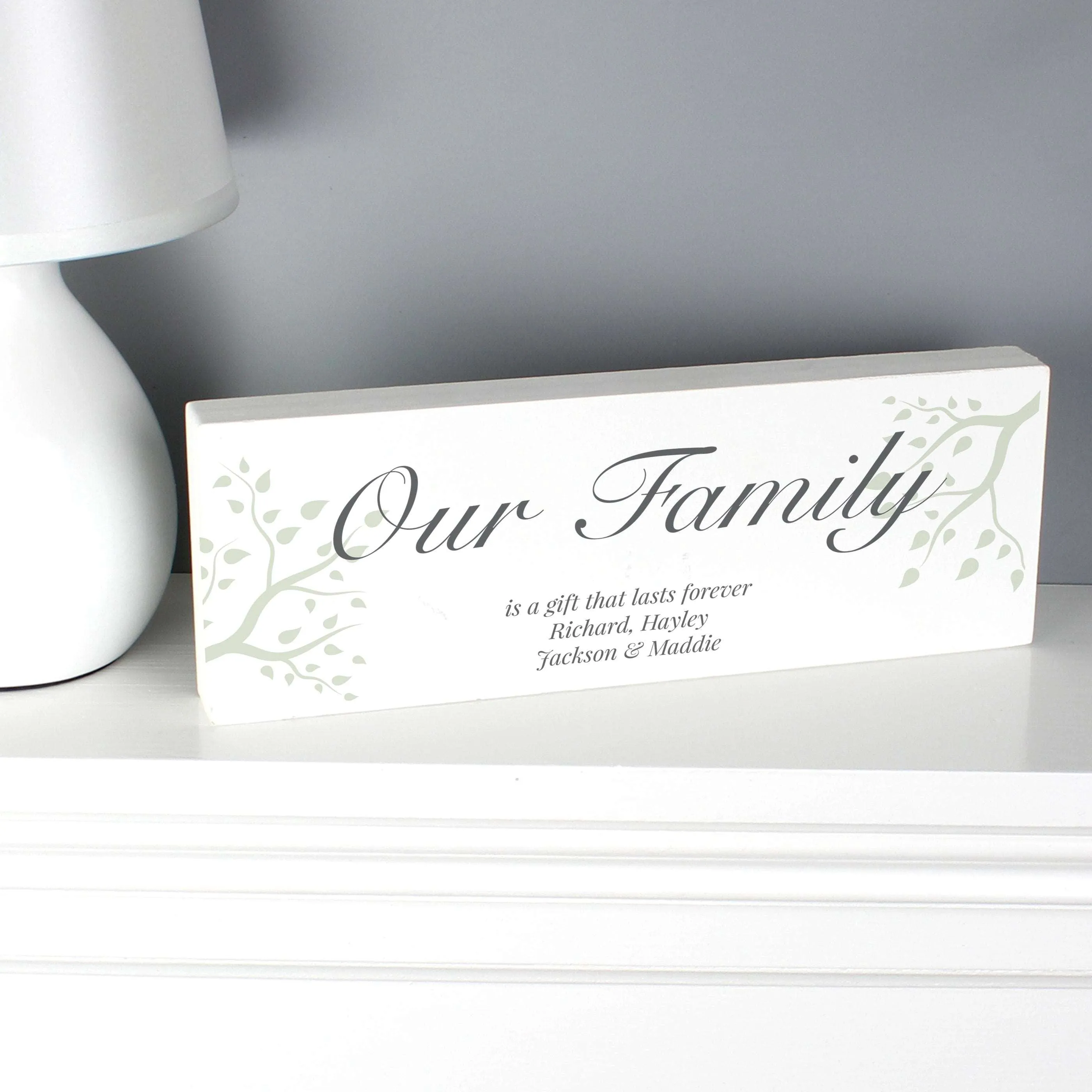 Branches Wooden Block Sign