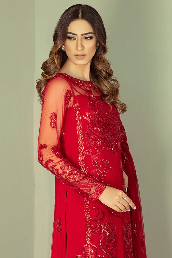 Brittle Red Embroidered Pakistani Salwar Kameez Dupatta Salwar Suit