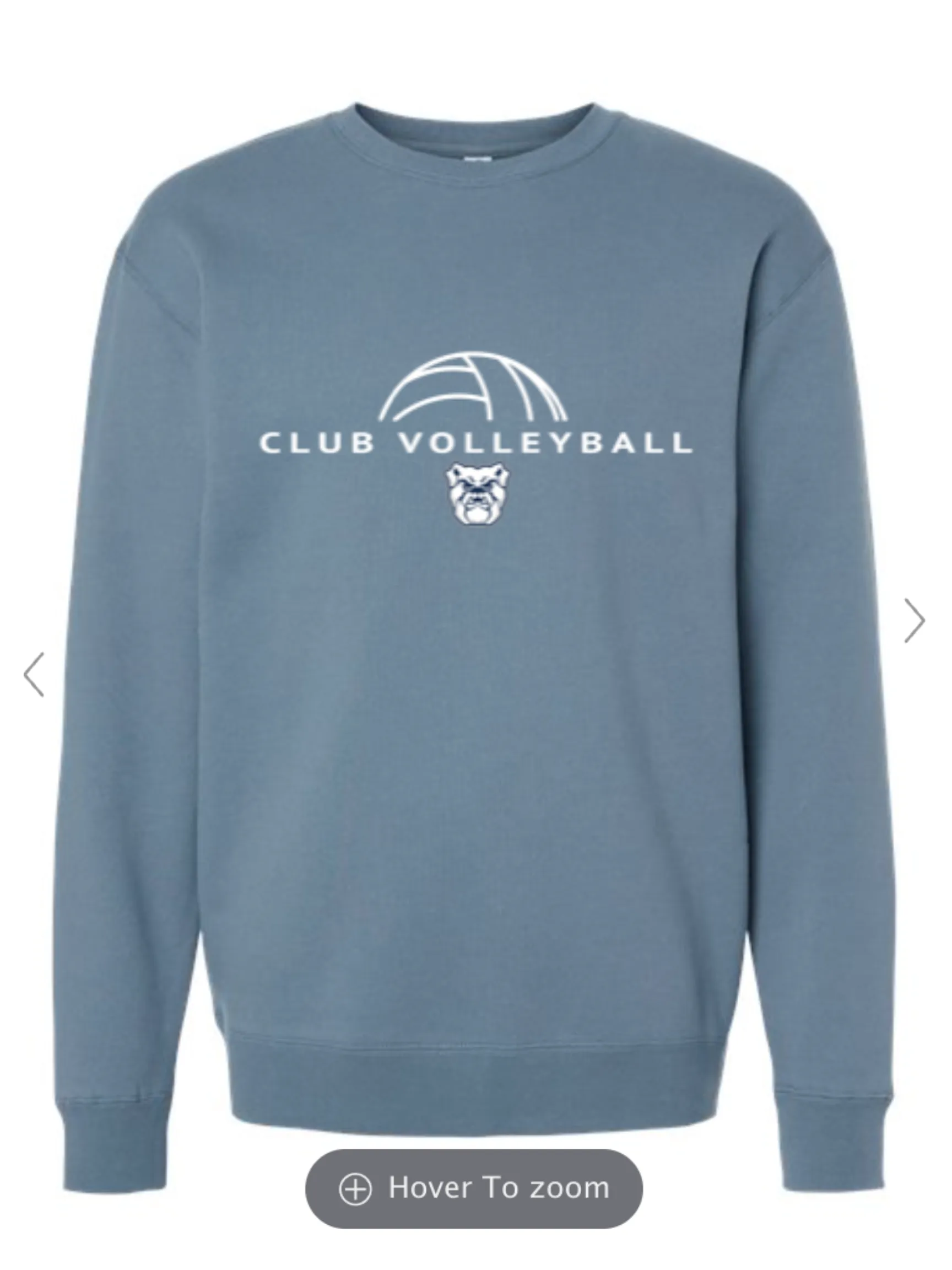 Butler Women's Club Volleyball Crewneck Sweatshirt Pigment Slate Blue