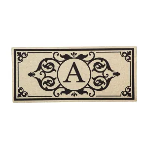 Cambridge Monogram Burlap Sassafras Switch Mat, Letter A