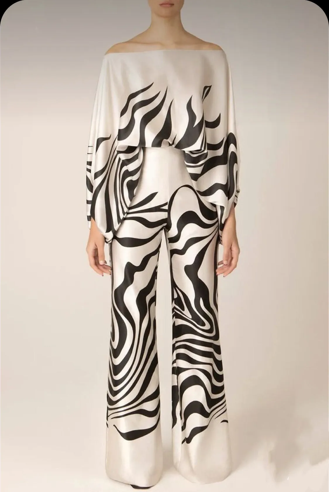 Casual Printed 2 Piece Suit